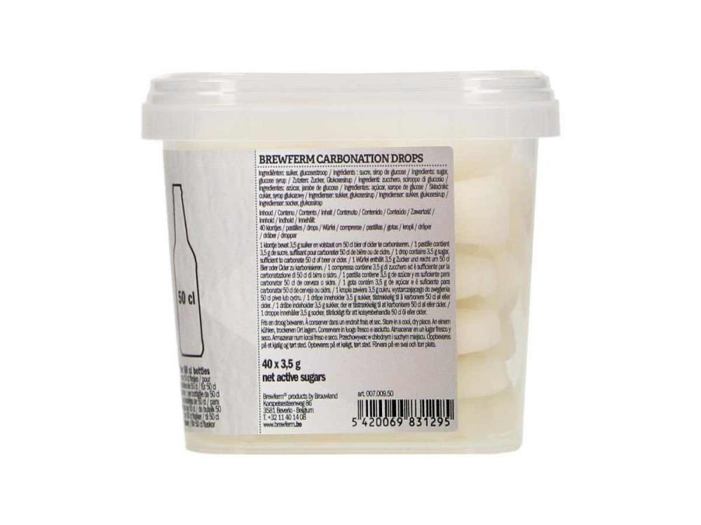 Brewferm Carbonation Drops für 50 cl - 40 Stück Brewferm Carbonation Drops für 50 cl - 40 Stück