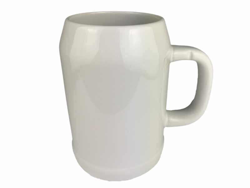 Bierkrug klassisch weiß Bierkrug klassisch weiß