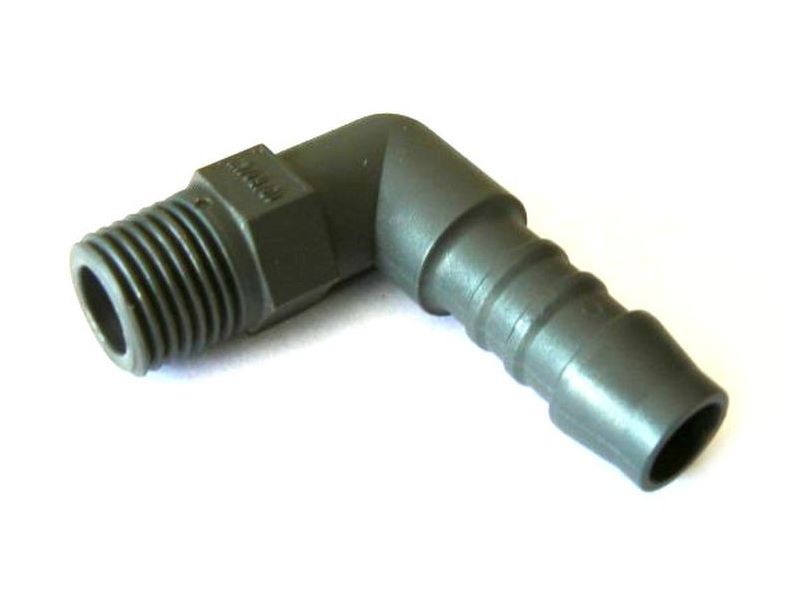 Einschraubtüllen 1/4" AG gebogen in 10mm Einschraubtüllen 1/4" AG gebogen in 10mm