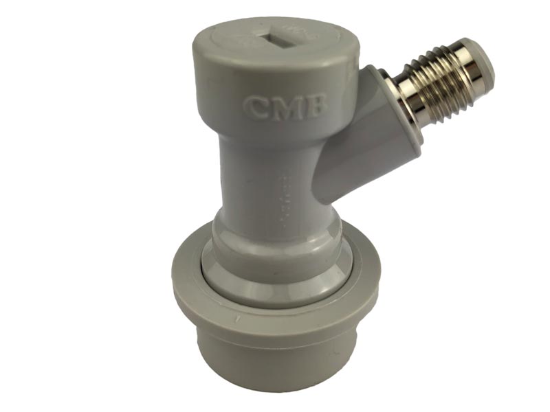 Plug-in coupling Pepsi NC gray for CO2 with 7/16 UNF thread