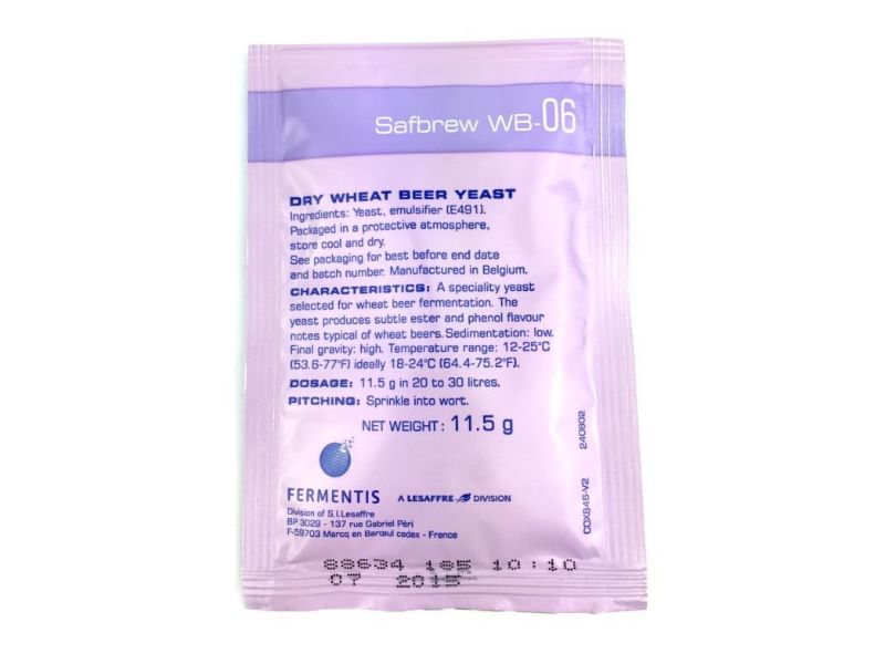 SafAle WB-06 Bierhefe trocken obergärig 11,5g SafAle WB-06 Bierhefe trocken obergärig 11,5g