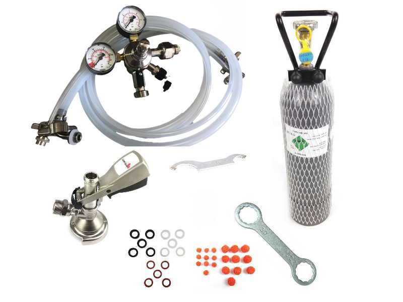 Zapfanlagen-Set Pro – Komplettset mit 2 kg CO₂-Flasche ohne Tropfblech Zapfanlagen-Set Pro – Komplettset mit 2 kg CO₂-Flasche ohne Tropfblech
