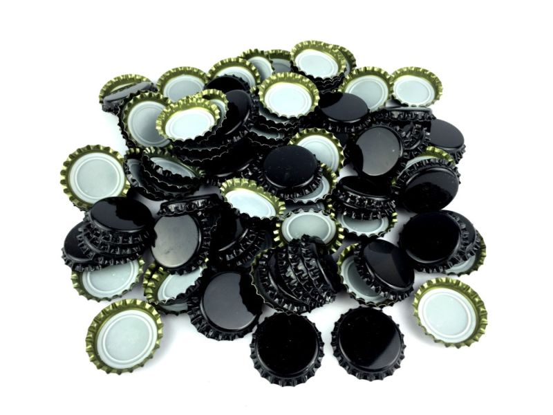 Crown cap black 26mm