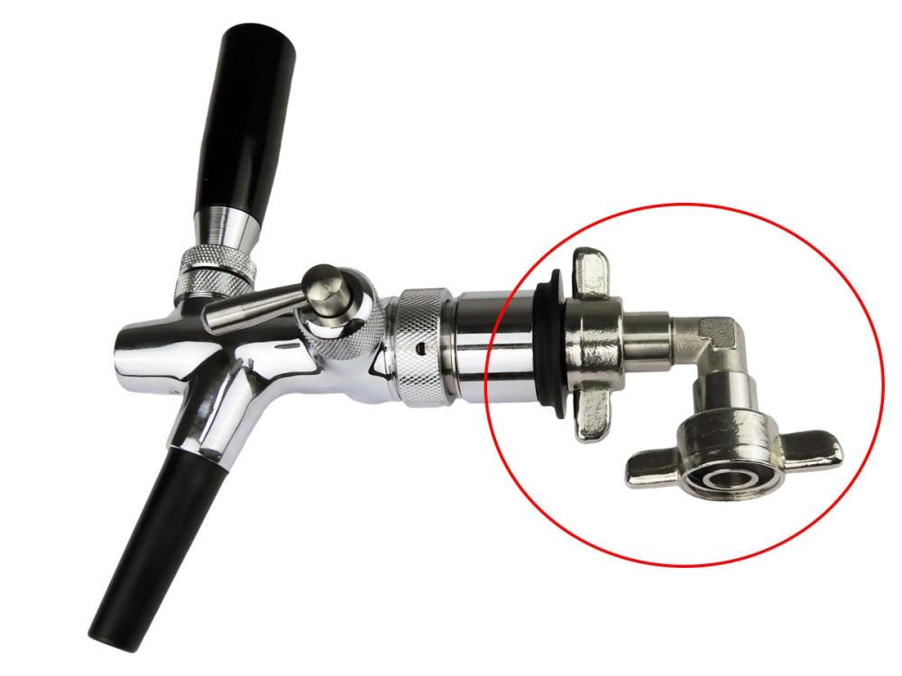 Winkeladapter 90° mit 2x 5/8" Flügelmutter Winkeladapter 90° mit 2x 5/8" Flügelmutter