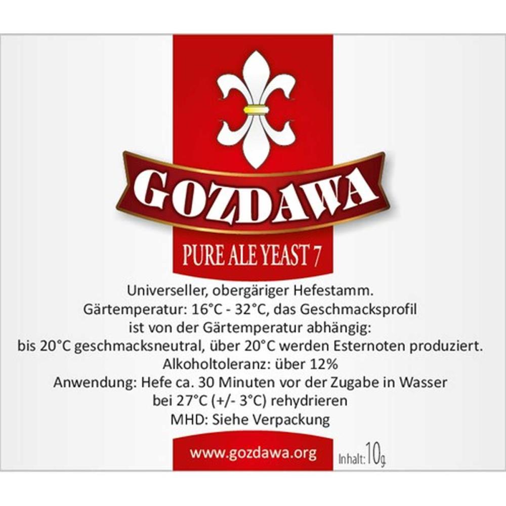 Gozdawa Pure Ale Yeast 7 Bierhefe obergärig 10g Gozdawa Pure Ale Yeast 7 Bierhefe obergärig 10g