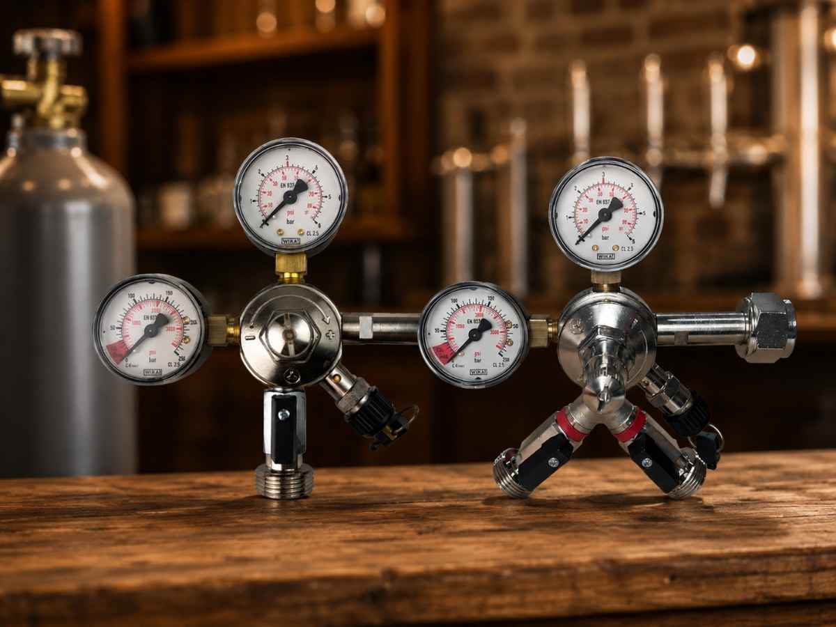 CO2 Druckminderer für Zapfanlagen und Schanktechnik CO2 Druckminderer für Zapfanlagen mit zwei verschiedenen Modellen