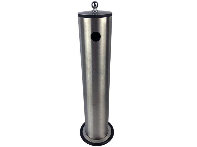 Stainless steel dispensing column, round, satin finish 1 conductor