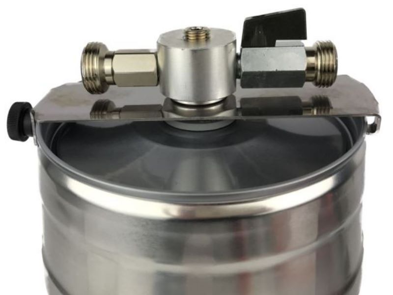 Edelstahl Zapfgarnitur für 5 Liter Dosen Fass Partyfass Edelstahl Zapfgarnitur für 5 Liter Dosen Fass Partyfass