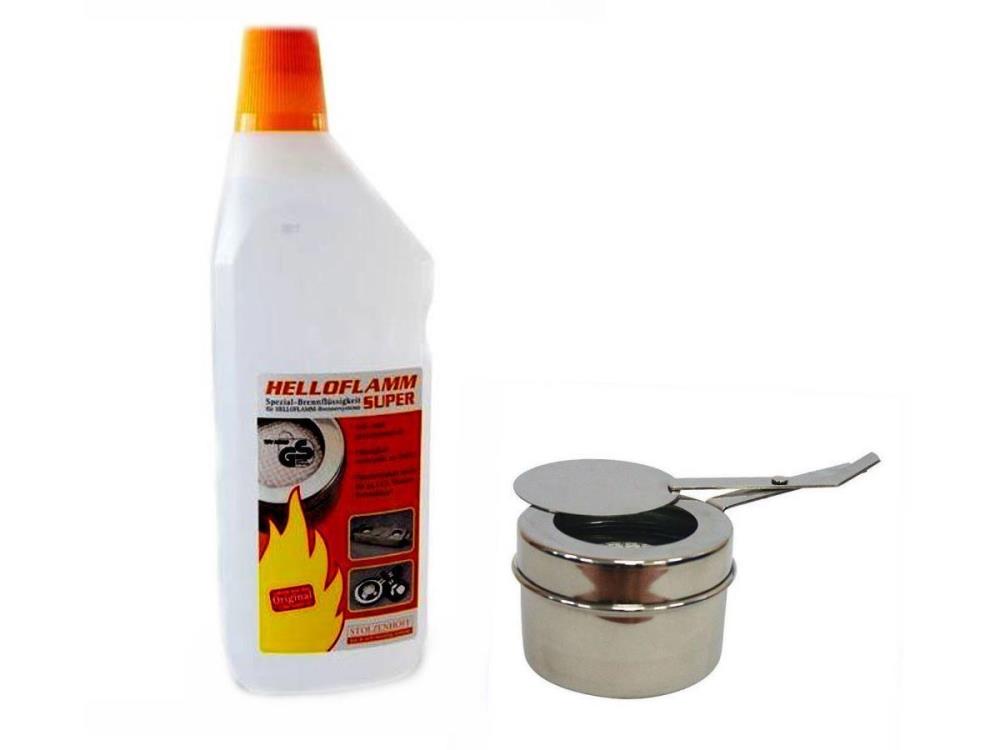 1 Liter Brennflüssigkeit Helloflamm + 1x Brenndose 1 Liter Brennflüssigkeit Helloflamm + 1x Brenndose