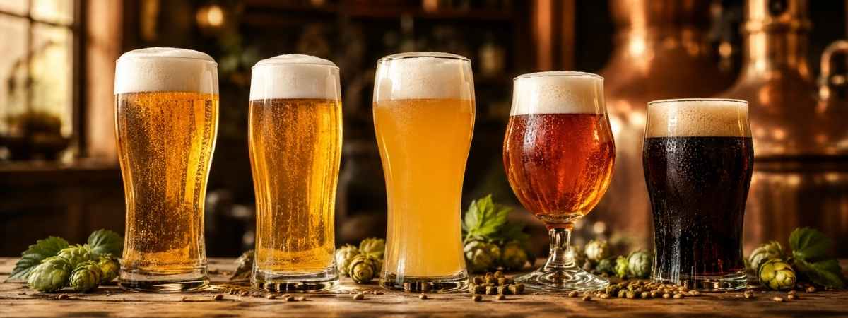 Bierstile selber brauen mit Bierbrausets von Gastro Brennecke Verschiedene Bierstile selber brauen - Pils, Helles, Weizen, Pale Ale und Dunkelbier