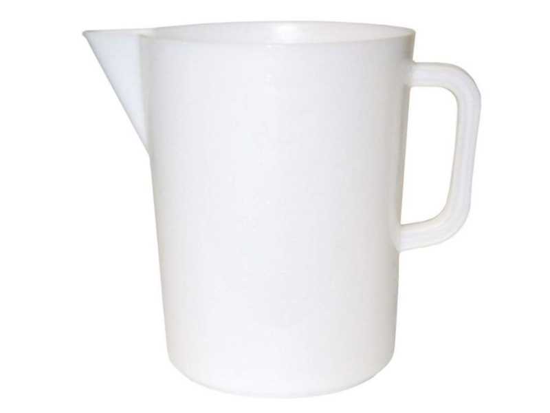 Measuring jug 5 liters white plastic