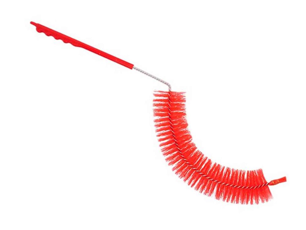 Curved balloon brush for glass balloons