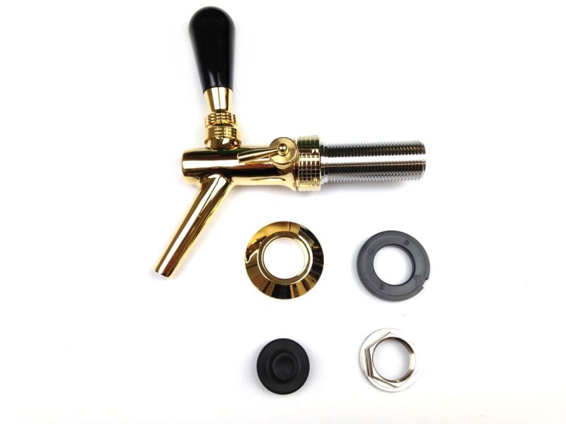 Zapfhahn Kompensator Edelstahl vergoldet CMB V10 55m Stutzen Zapfhahn Kompensator Edelstahl vergoldet CMB V10 55m Stutzen