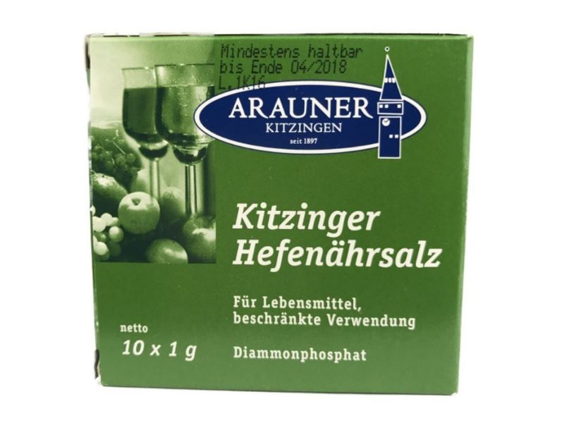 Arauner Hefenährsalz klein 10x 1g Arauner Hefenährsalz klein 10x 1g