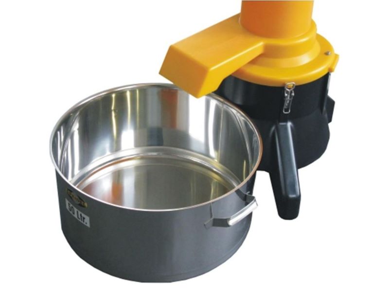 Stainless steel tray 50 liters with carrying handles