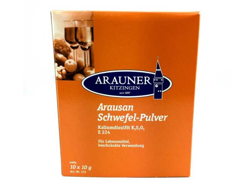 Arausan Schwefelpulver groß 10x10g (Kaliumdisulfit)