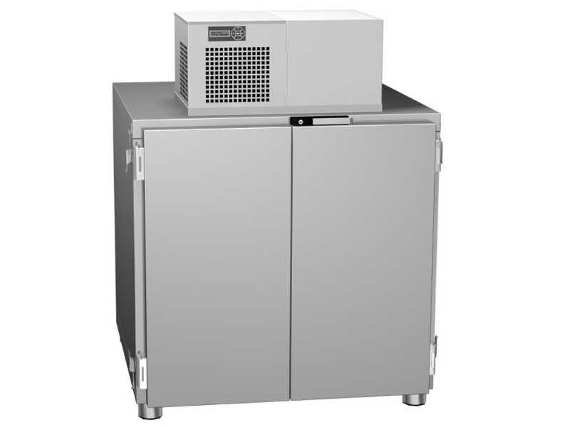 Galvanized keg beer cooler for 4 kegs with cooling unit