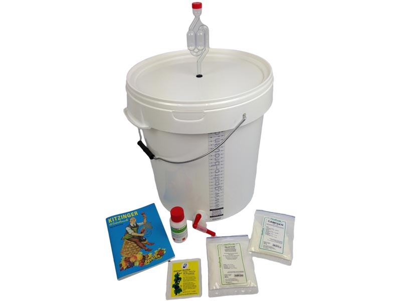 Starter set for making wine yourself with fermentation bucket 30l small