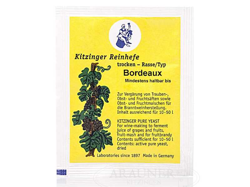 Kitzinger wine yeast dry Bordeaux 5g