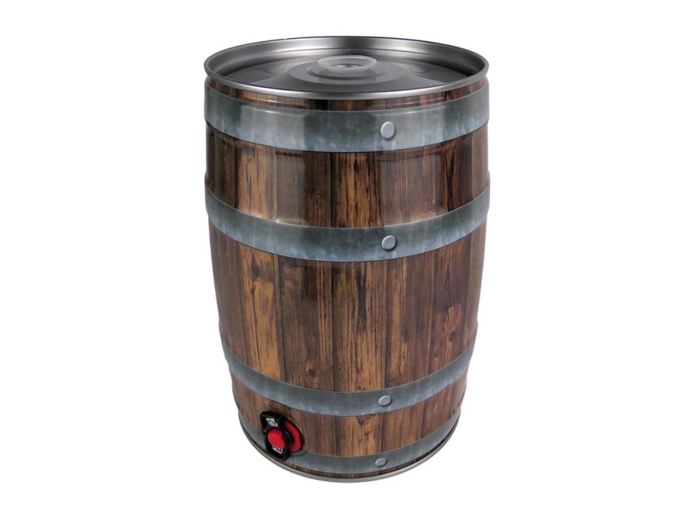 5 liter party barrel empty barrel wood look