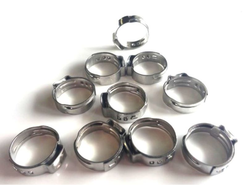 100 Stück 1-Ohr-Klemmen Edelstahl 16,0 - 19,2mm