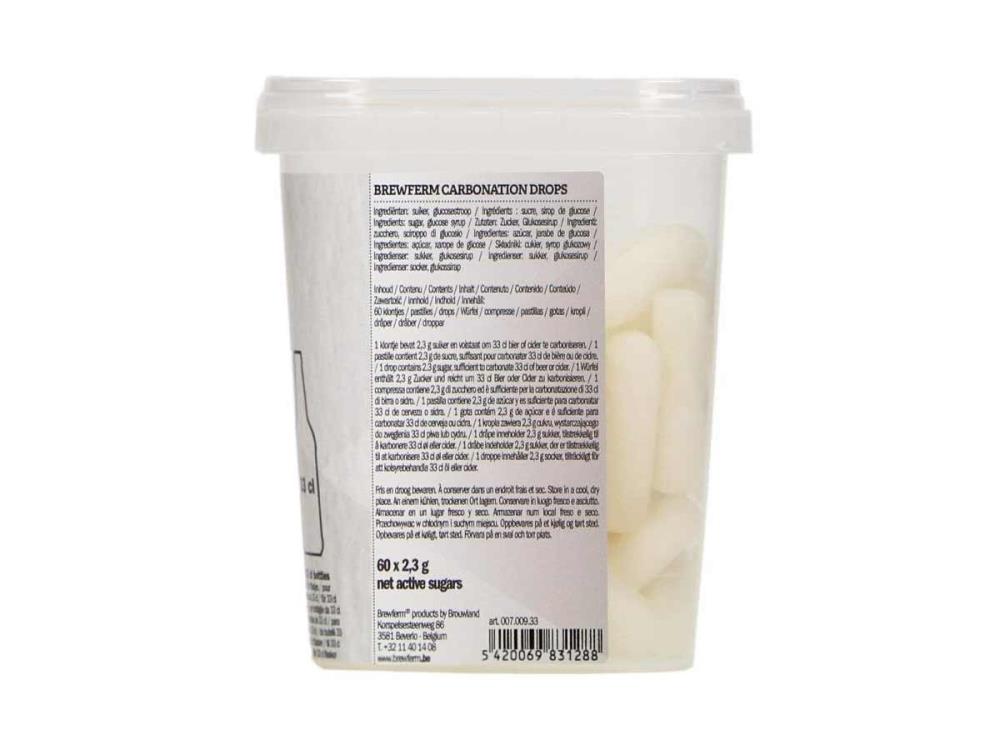 Brewferm Carbonation Drops für 33 cl - 60 Stück Brewferm Carbonation Drops für 33 cl - 60 Stück