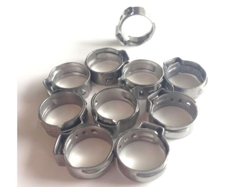 100 Stück 1-Ohr-Klemmen Edelstahl 12,3 - 14,8mm 100 Stück 1-Ohr-Klemmen Edelstahl 12,3 - 14,8mm