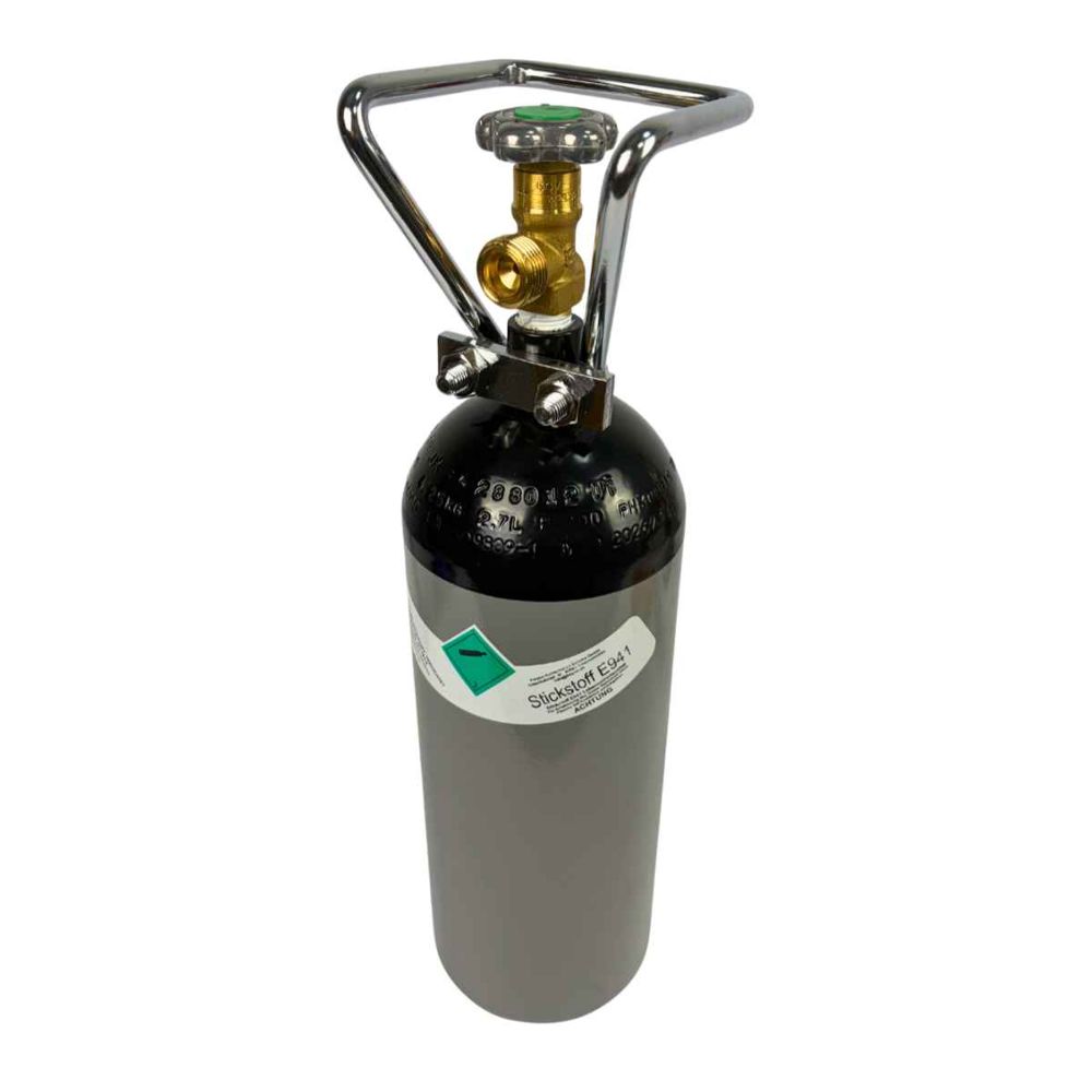 Stickstoffflasche 2 Liter gefüllt 200 bar für Zapfanlagen Stickstoffflasche 2 Liter gefüllt 200 bar für Zapfanlagen