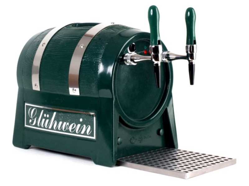 Mulled wine dispenser, 3 KW, 35 l/h, 2 taps, with electric pumps, barrel shape from Schankanlagen Koch