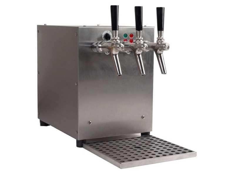 Mulled wine dispenser, stainless steel, 9 KW, 100 l/h, 3 taps with electric pumps from Schankanlagen Koch