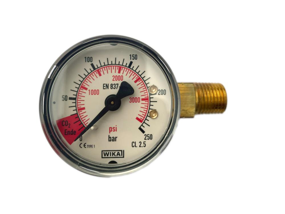 Flascheninhaltsmanometer von 0 bis 250bar -Ø 50mm