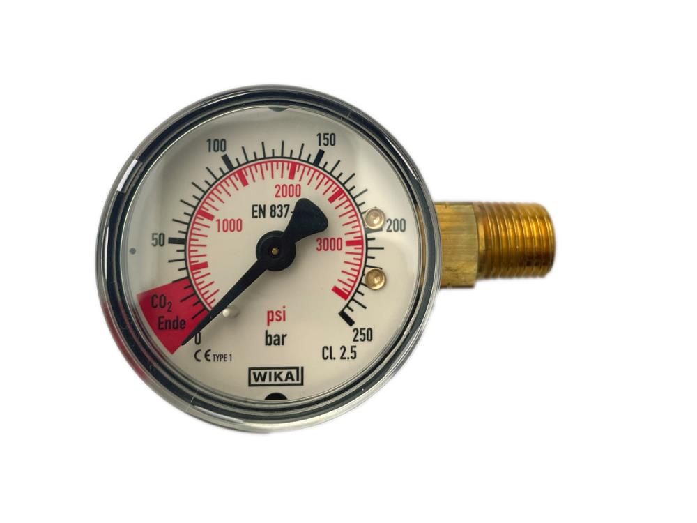 Flascheninhaltsmanometer von 0 bis 250bar -Ø 50mm Flascheninhaltsmanometer von 0 bis 250bar -Ø 50mm