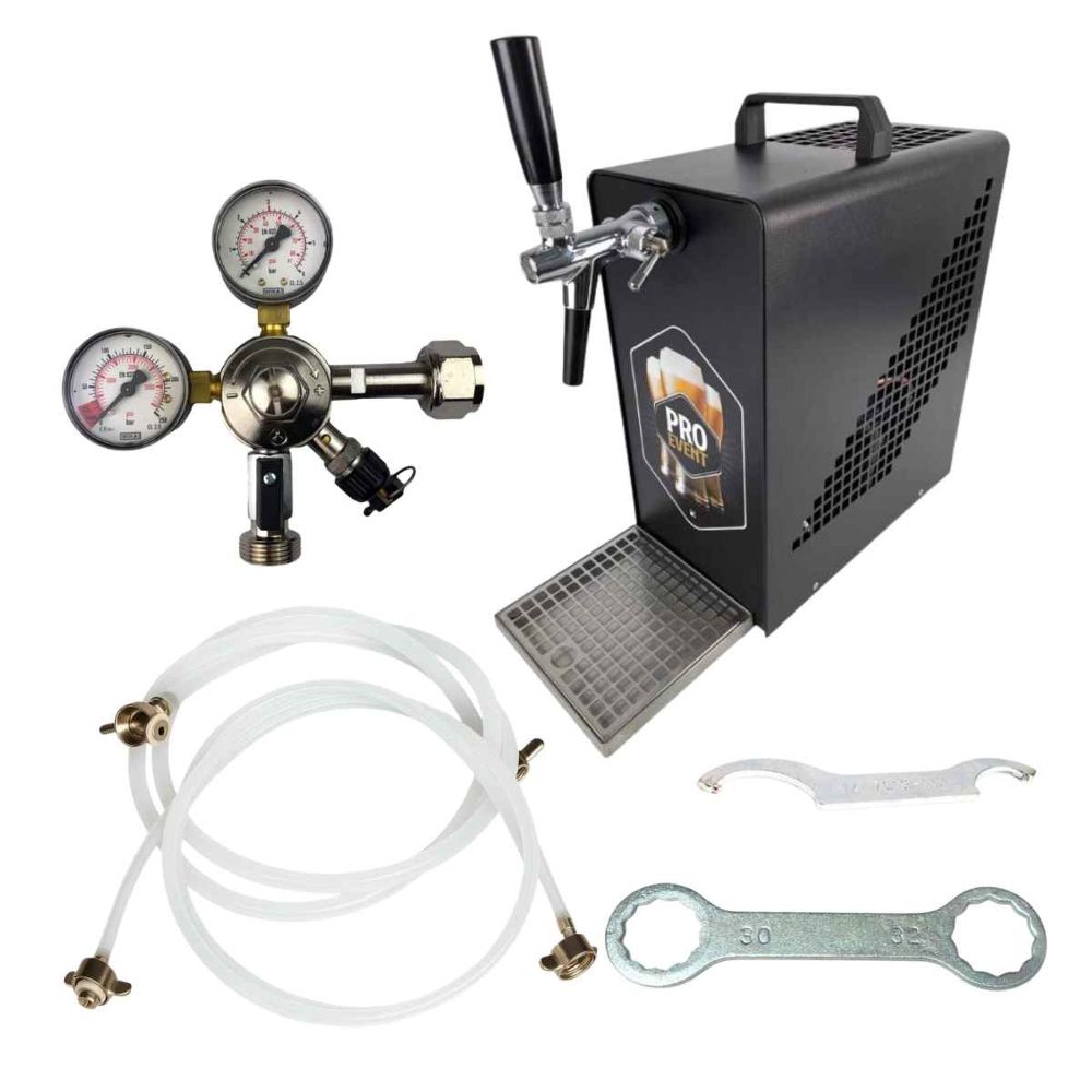 Mini Durchlaufkühler 25 l/h Oprema Schwarz 1 leitig Zapfanlage Basis Set