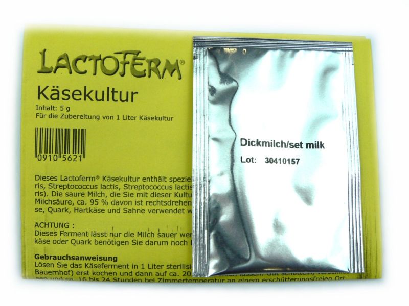 Käsekultur für 1 Liter um Käse selber zu machen