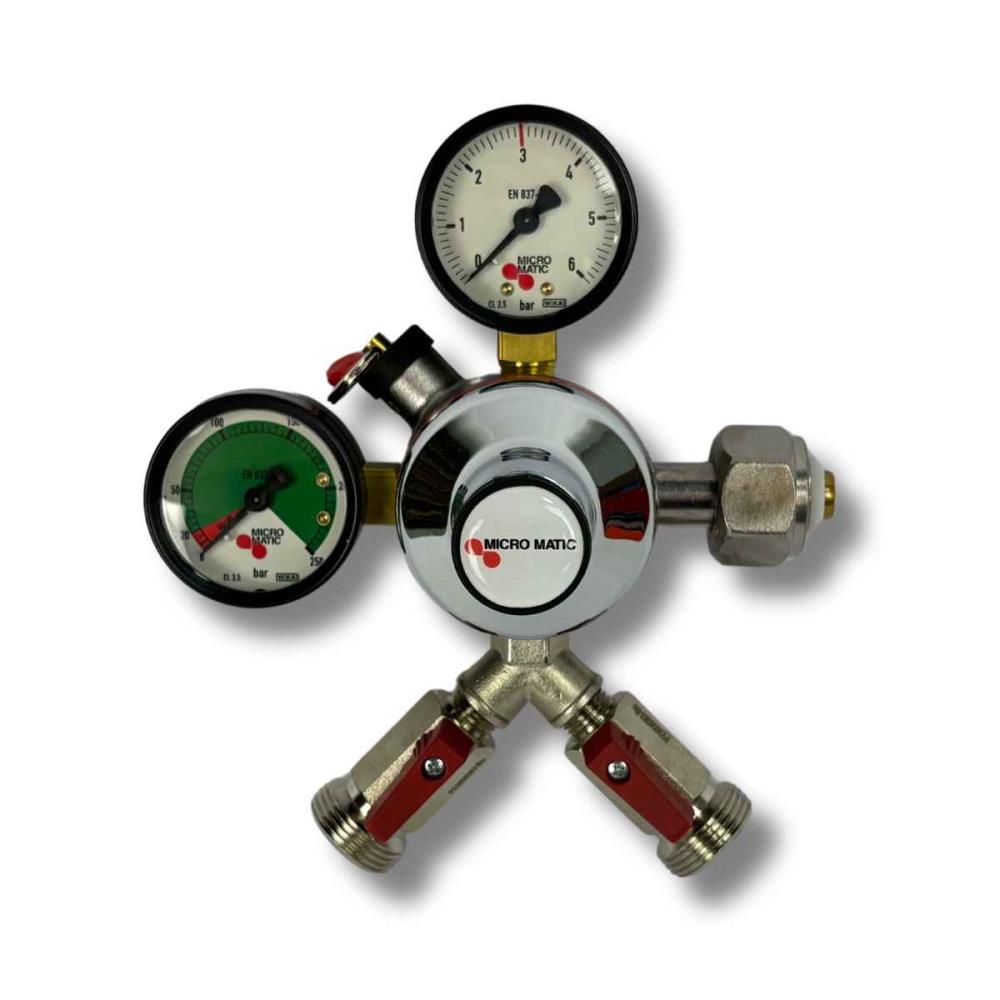 CO2-Druckminderer 3bar 2 leitig Micro Matic Typ Premium Bier CO2-Druckminderer 3bar 2 leitig Micro Matic Typ Premium Bier