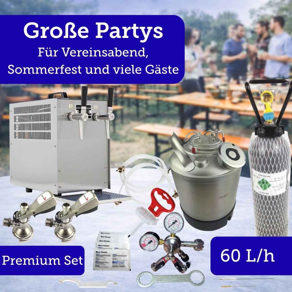 Bierkoffer 60 l/h Oprema Trockenkühler 2 leitig Zapfanlage Premium Set Bierkoffer 60 l/h Oprema Trockenkühler 2 leitig Zapfanlage Premium Set