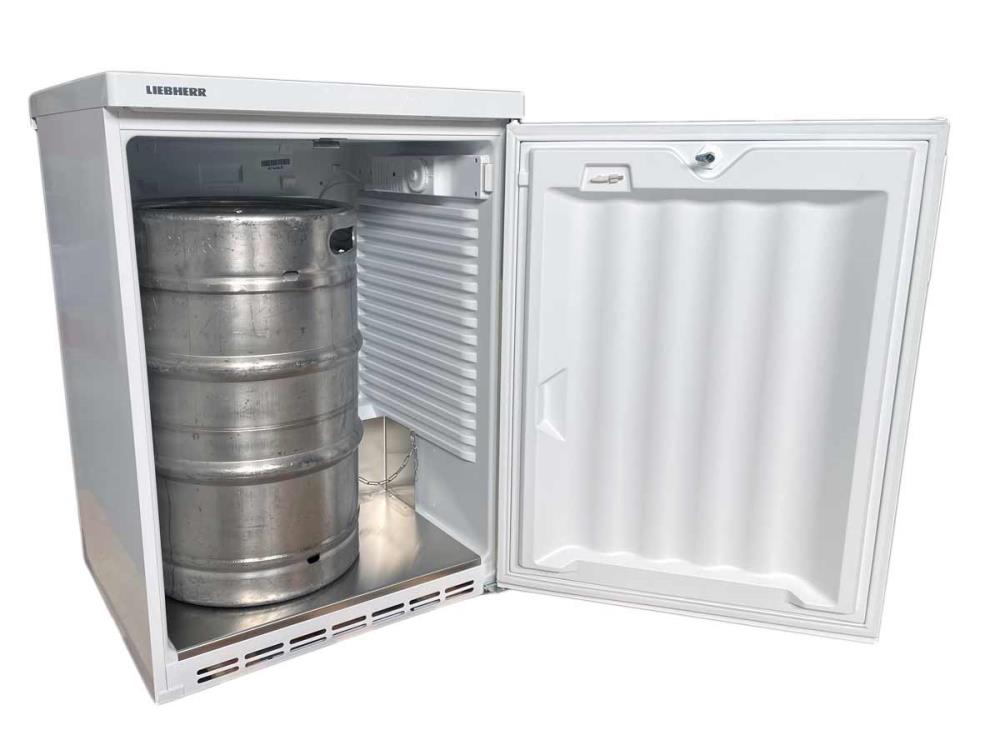 Under-counter drum refrigerator with dispensing system complete