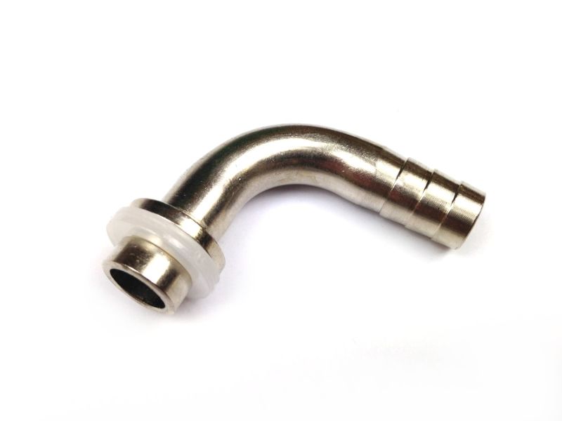 Beer hose nozzle bent 90° stainless steel