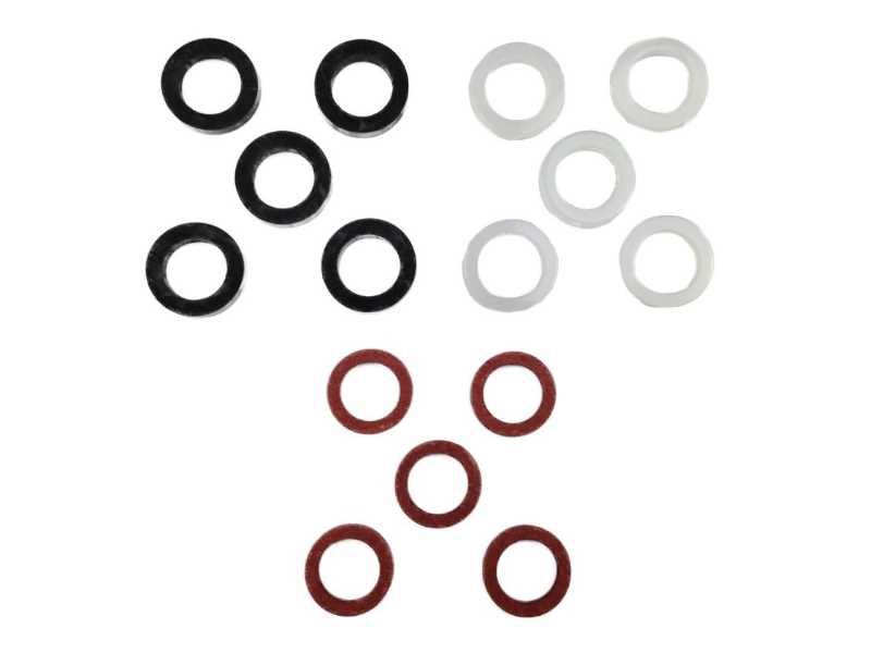 Gasket set 15 pieces in red black white