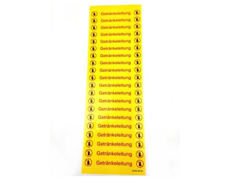 Fähnchen für Markierung der Bierleitung Fähnchen für Markierung der Bierleitung