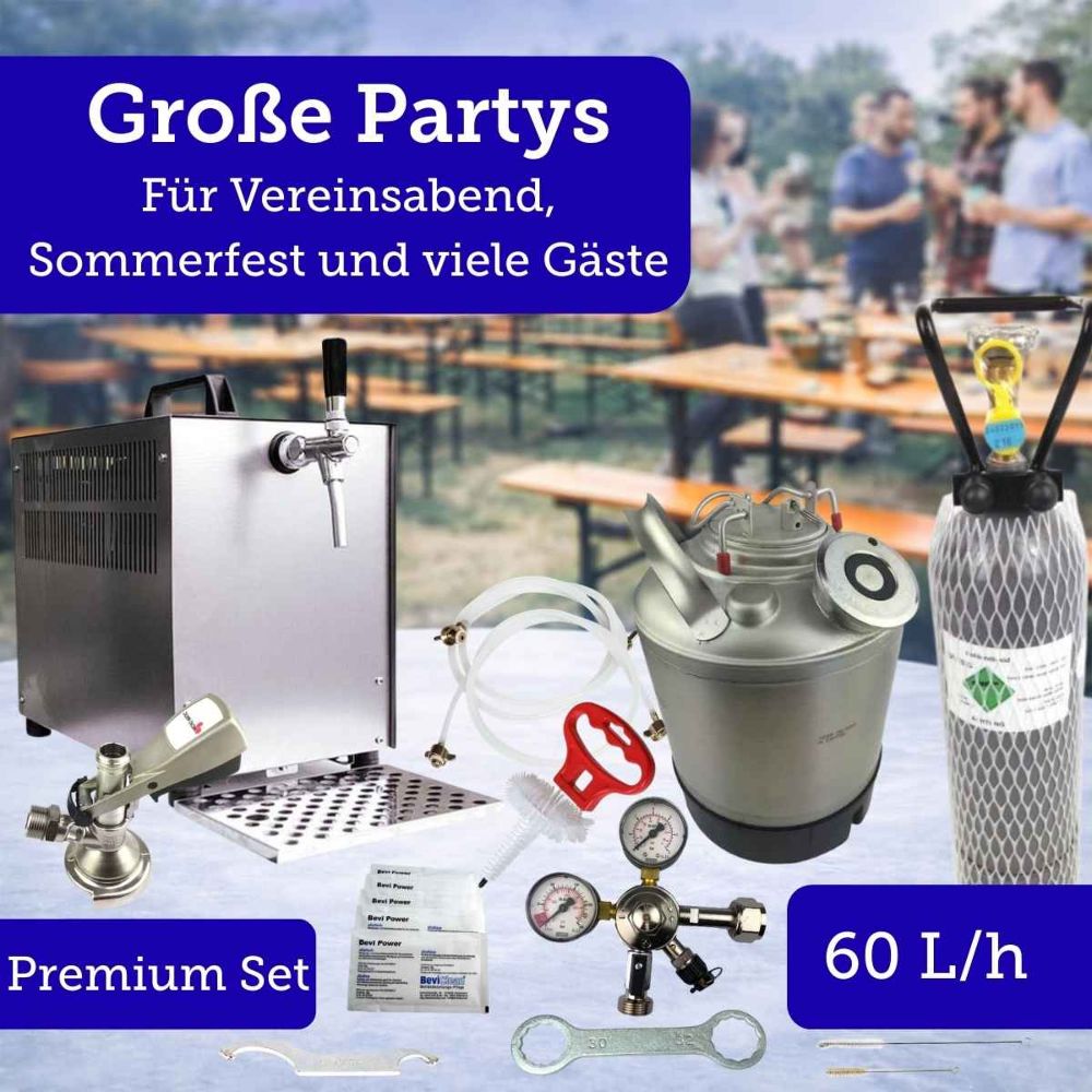 Bierkoffer 60 l/h Oprema Durchlaufkühler 1 leitig Zapfanlage Premium Set Bierkoffer 60 l/h Oprema Durchlaufkühler 1 leitig Zapfanlage Premium Set