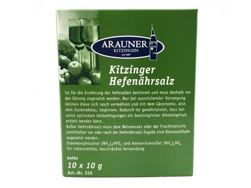 Arauner Hefenährsalz Pulver groß 10x10 g