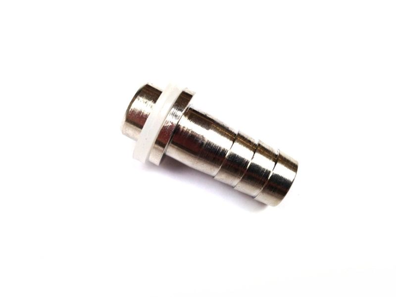 Beer hose nozzle straight with collar, shoulder and seal 7mm MS