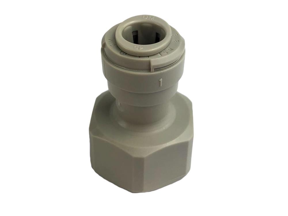 Screw-on connector 5/8" female thread x 3/8" 9.5mm OD DMfit