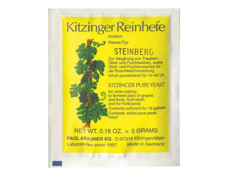 Kitzinger wine yeast dry Steinberg 5g