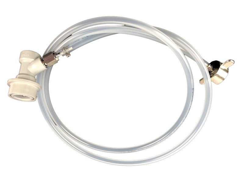 NC Ball Lock Co2 Grau mit 1,5m Schlauch und 3/4" Mutter NC Ball Lock Co2 Grau mit 1,5m Schlauch und 3/4" Mutter