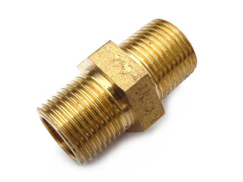 Doppelnippel Verbinder 3/8" AG Flexschlauch messing Doppelnippel Verbinder 3/8" AG Flexschlauch messing