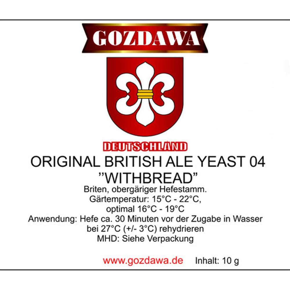 Gozdawa British ALE OBAY 04 Bierhefe obergärig 10g Gozdawa British ALE OBAY 04 Bierhefe obergärig 10g