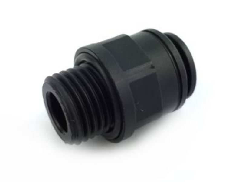 Screw-in connector 1/4 inch to 8mm plug-in mandrel