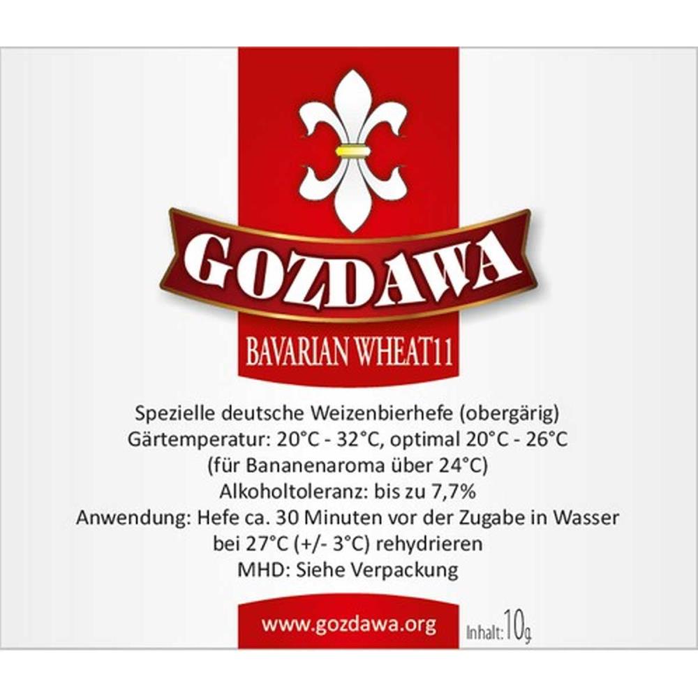 Gozdawa Bavarian Wheat 11 Weißbierhefe obergärig 10g Gozdawa Bavarian Wheat 11 Weißbierhefe obergärig 10g